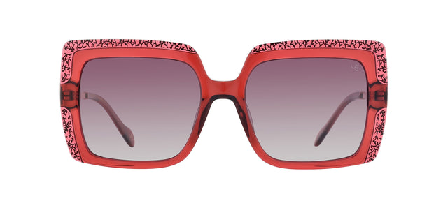 Gafas de sol cuadradas Julia Backer de Color roja