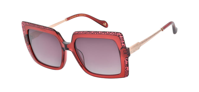 Gafas de sol cuadradas Julia Backer de Color roja