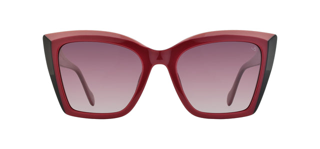 Gafas de sol cuadradas Julia Backer de Color roja