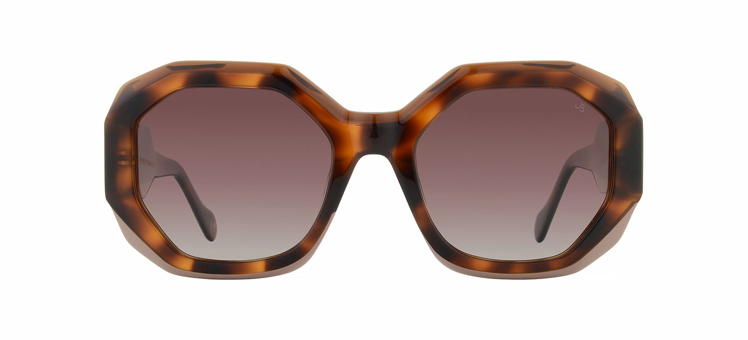 Gafas de sol con forma geométrica Julia Backer de Color habana