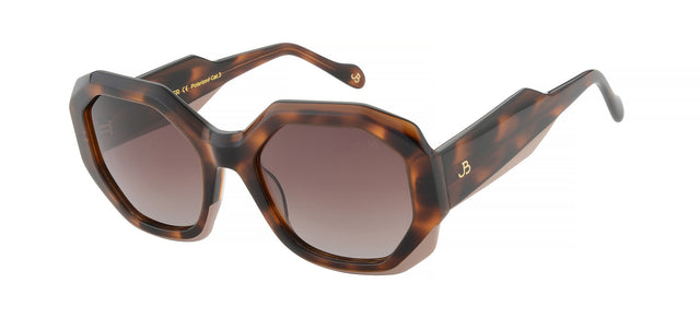 Gafas de sol con forma geométrica Julia Backer de Color habana
