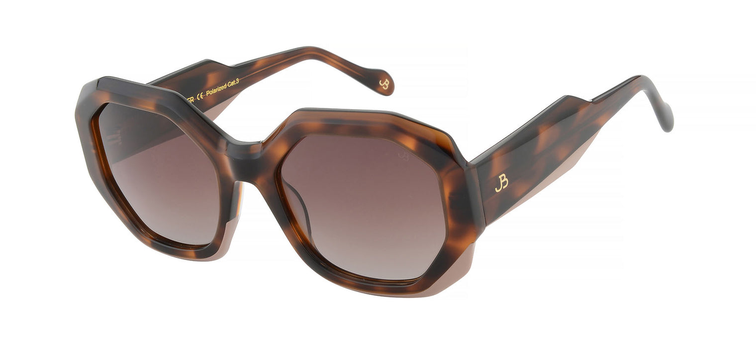 Gafas de sol con forma geométrica Julia Backer de Color habana