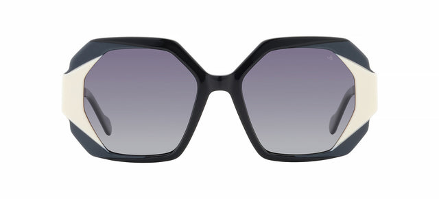 Gafas de sol con forma geométrica Julia Backer de Color negra