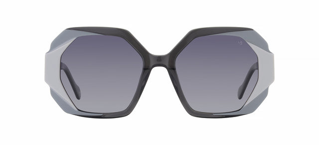 Gafas de sol con forma geométrica Julia Backer de Color gris-degradado