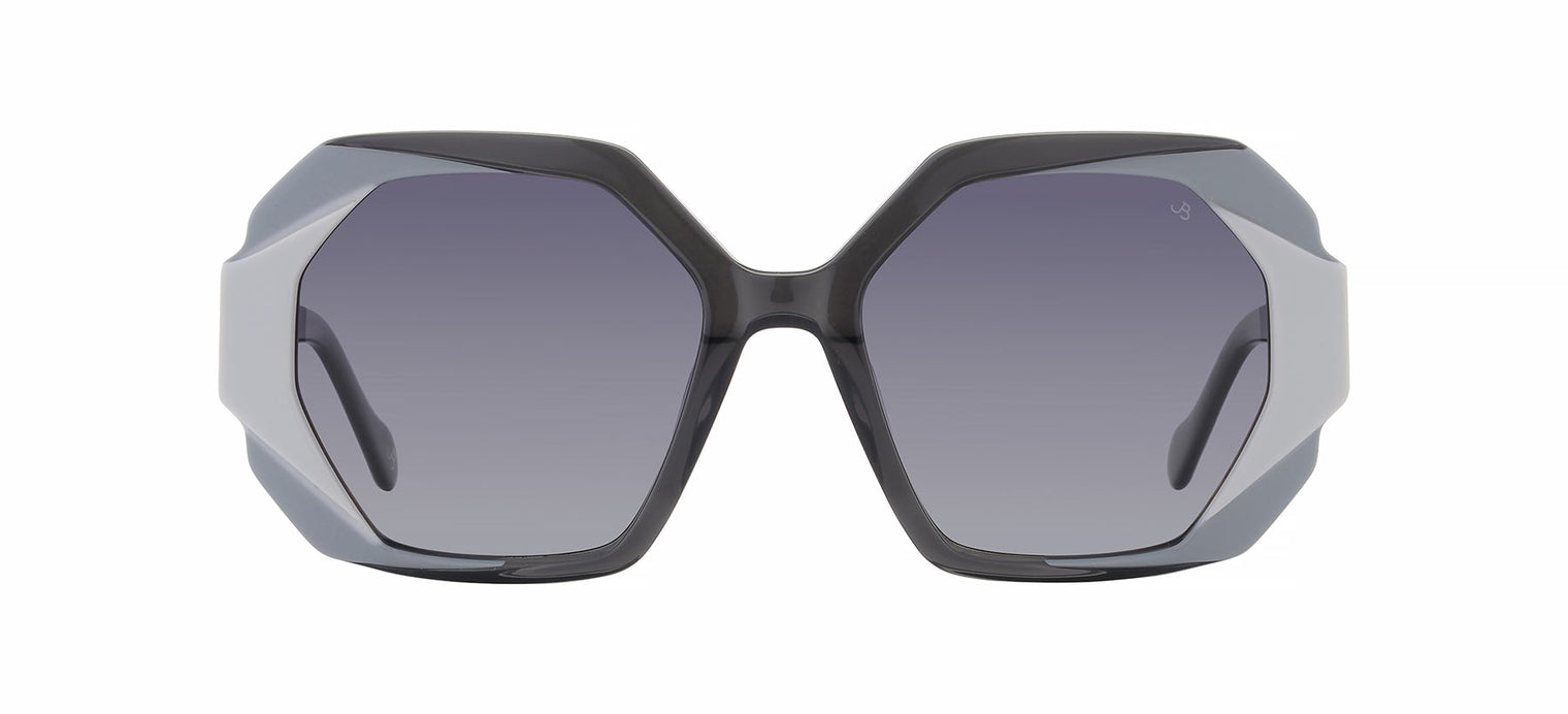 Gafas de sol con forma geométrica Julia Backer de Color gris-degradado
