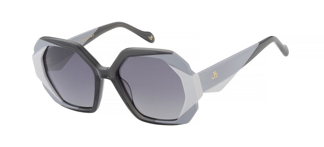 Gafas de sol con forma geométrica Julia Backer de Color gris-degradado