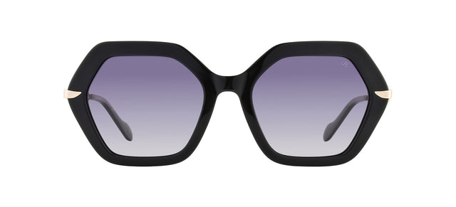 Gafas de sol con forma geométrica Julia Backer de Color negra