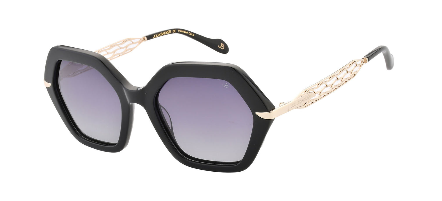 Gafas de sol con forma geométrica Julia Backer de Color negra