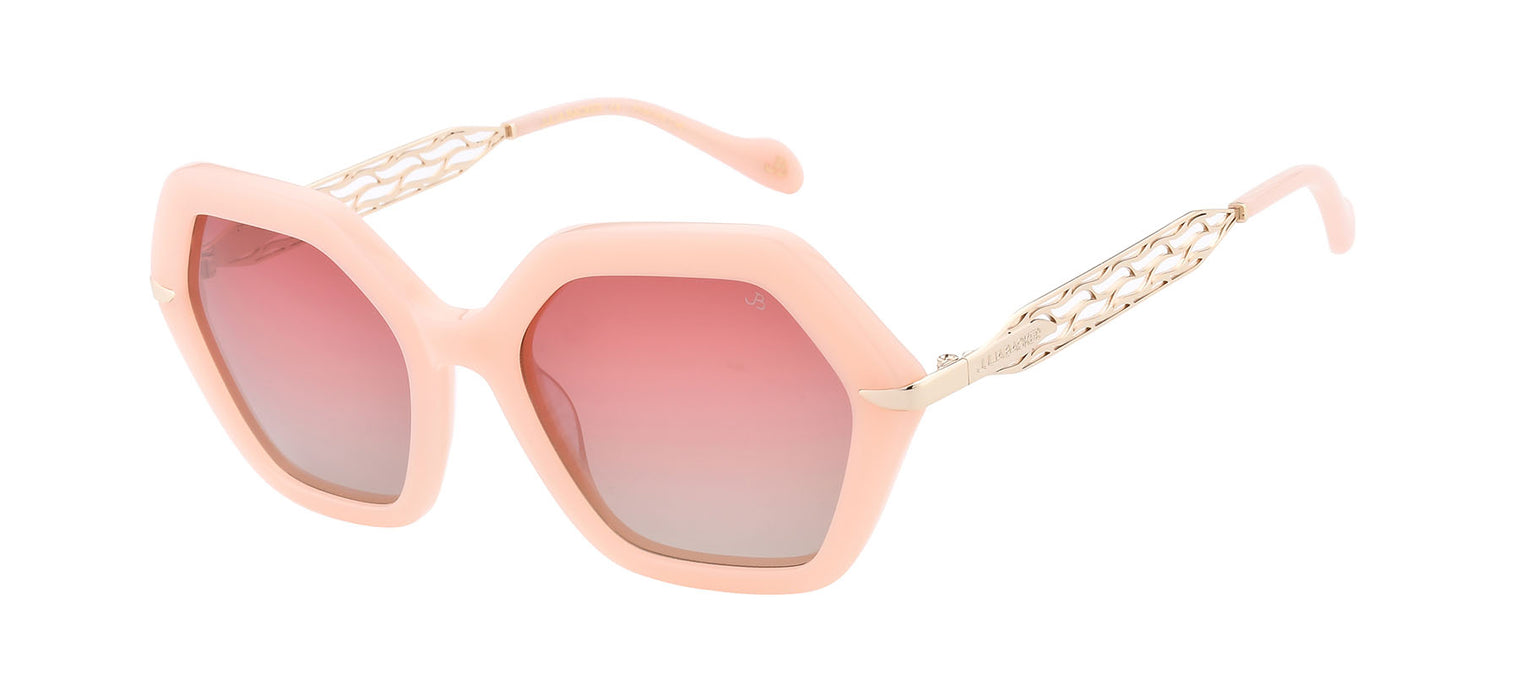 Gafas de sol con forma geométrica Julia Backer de Color rosa