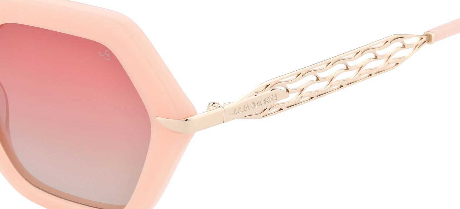 Gafas de sol con forma geométrica Julia Backer de Color rosa