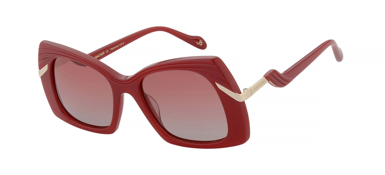 Gafas de sol estilo mariposa Julia Backer de Color burdeos