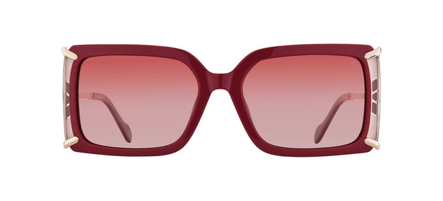 Gafas de sol cuadradas Julia Backer de Color burdeos