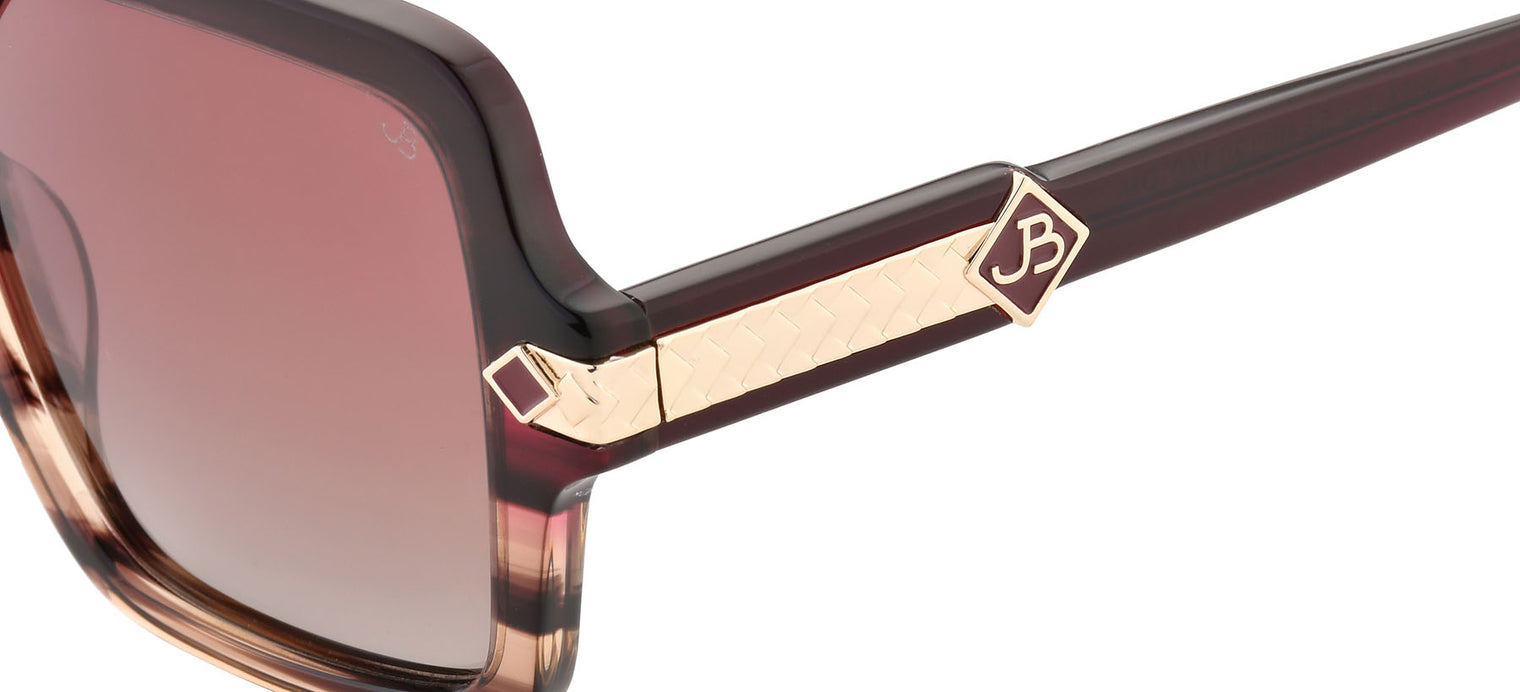 Gafas de sol cuadradas Julia Backer de Color marrón-jaspeada