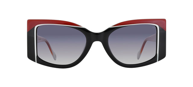 Gafas de sol estilo cat eye Julia Backer de Color roja-negra