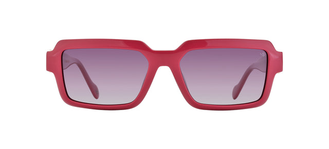 Gafas de sol cuadradas Julia Backer de Color roja