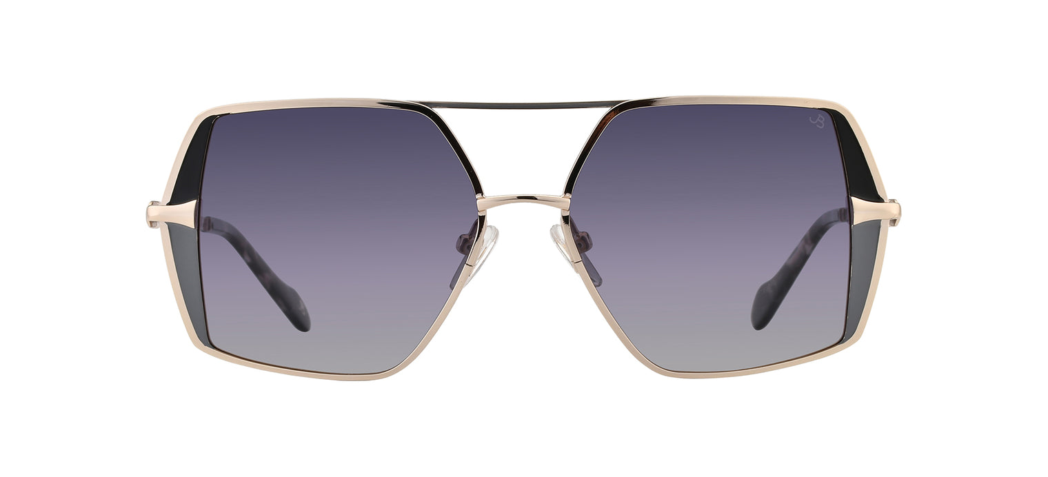 Gafas de sol estilo aviador Julia Backer de Color negra-dorada