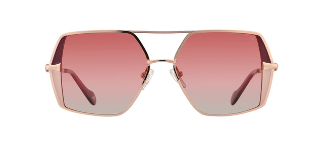 Gafas de sol estilo aviador Julia Backer de Color granate-dorada