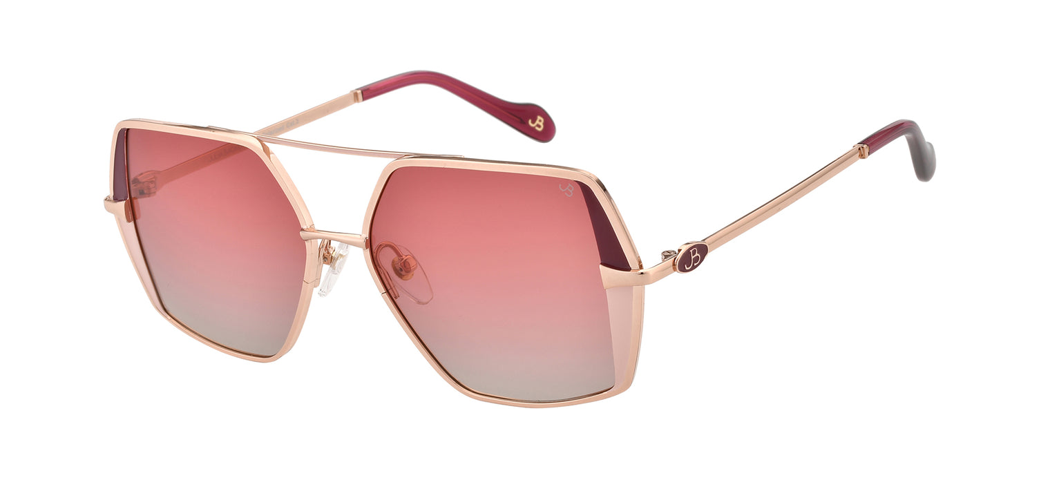 Gafas de sol estilo aviador Julia Backer de Color granate-dorada