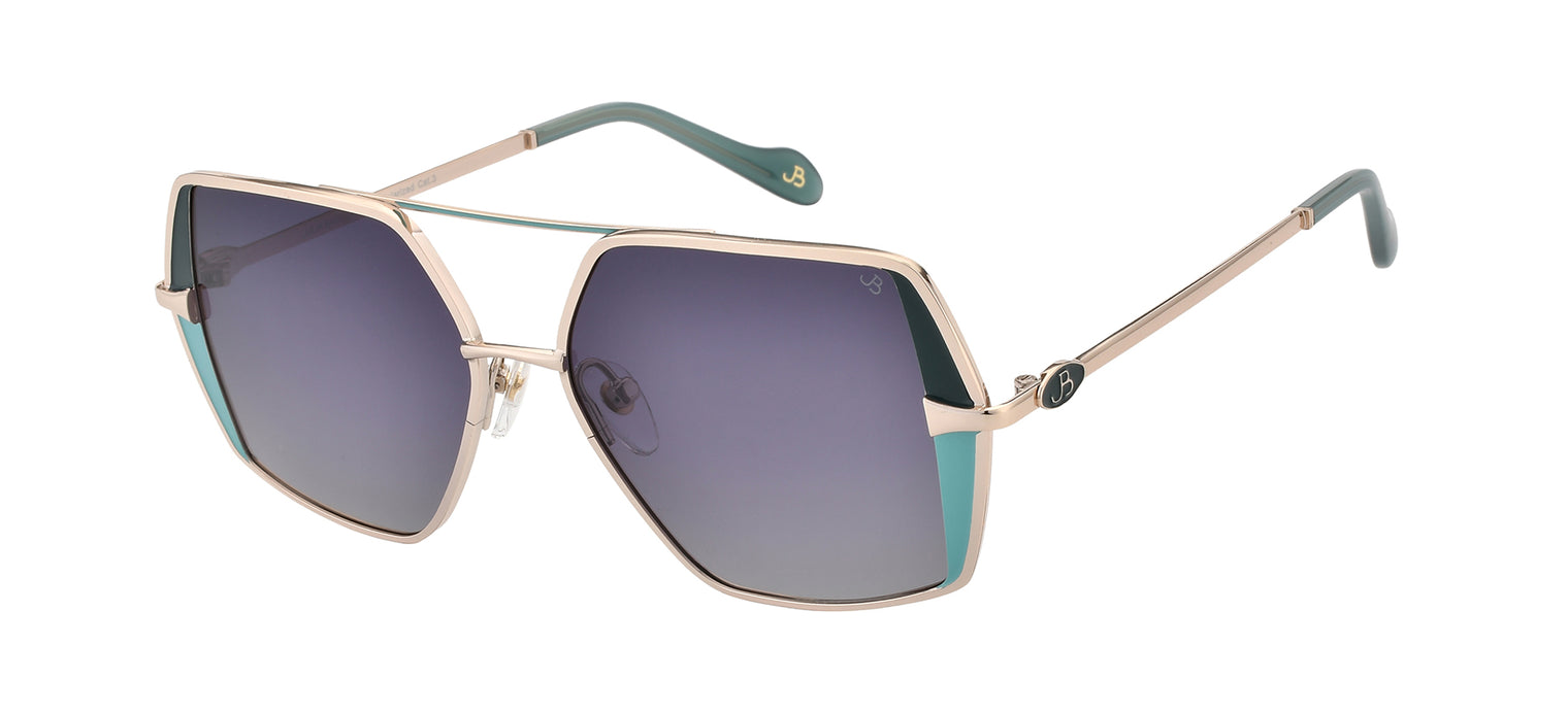 Gafas de sol estilo aviador Julia Backer de Color verde-dorada