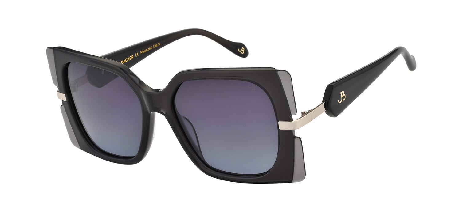 Gafas de sol cuadradas Julia Backer de Color negra