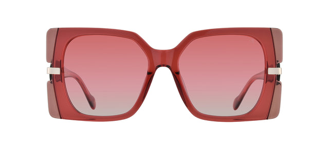 Gafas de sol cuadradas Julia Backer de Color roja