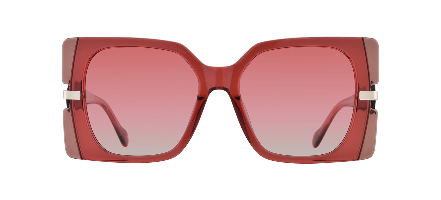 Gafas de sol cuadradas Julia Backer de Color roja