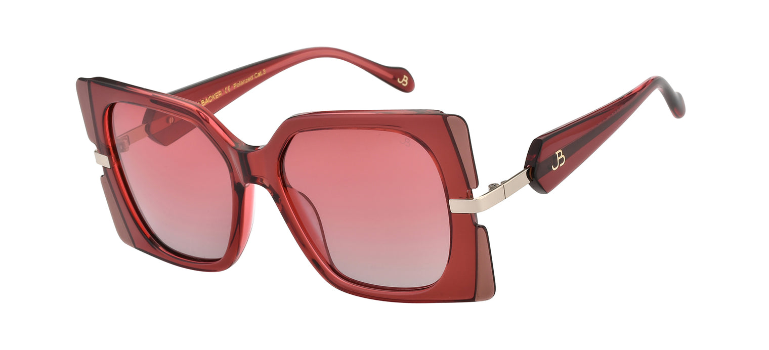 Gafas de sol cuadradas Julia Backer de Color roja
