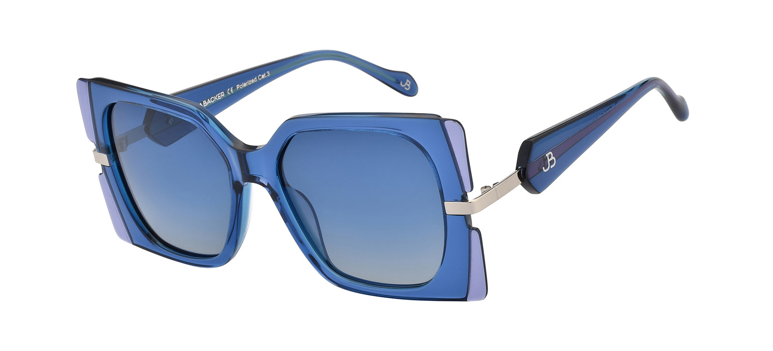Gafas de sol cuadradas Julia Backer de Color azul