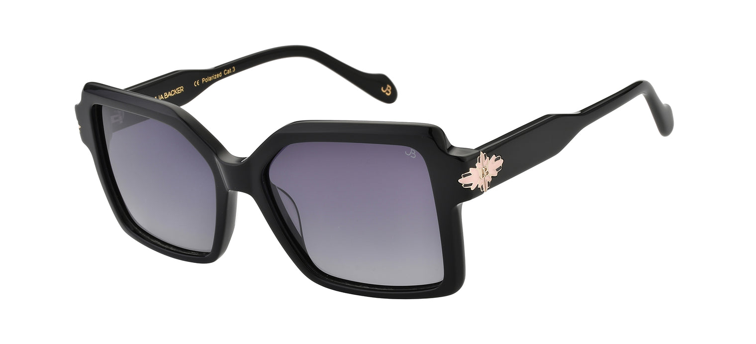 Gafas de sol cuadradas Julia Backer de Color negra