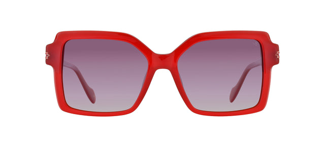 Gafas de sol cuadradas Julia Backer de Color roja