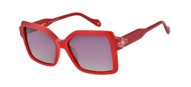 Gafas de sol cuadradas Julia Backer de Color roja