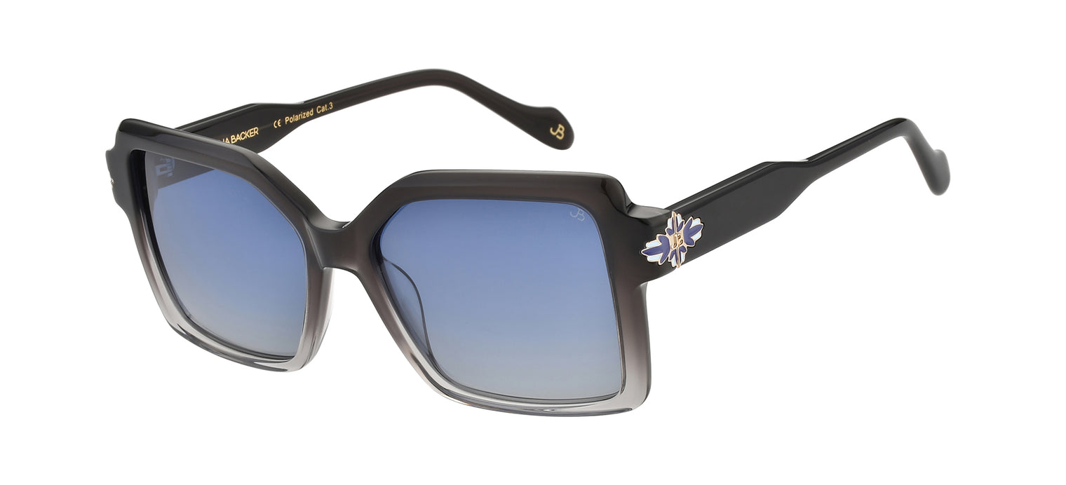 Gafas de sol cuadradas Julia Backer de Color negra-degradada