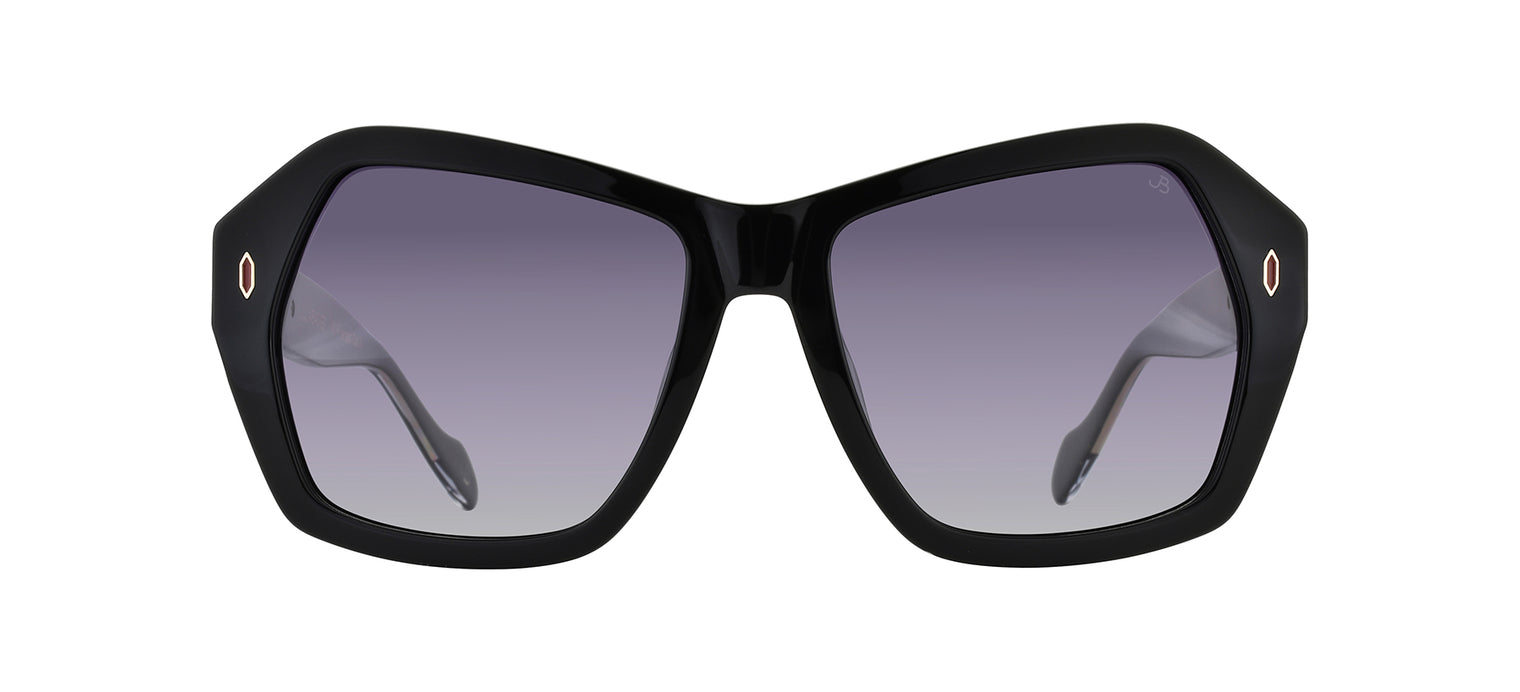 Gafas de sol con forma geométrica Julia Backer de Color negra