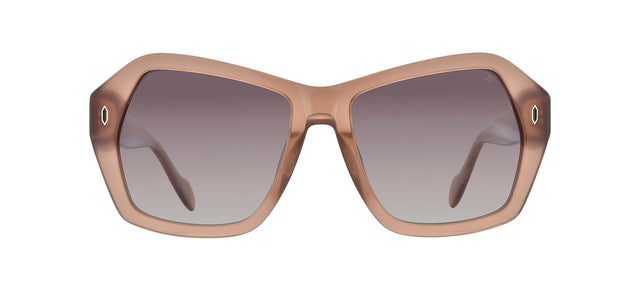 Gafas de sol con forma geométrica Julia Backer de Color marrón