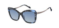 Gafas de sol con forma de mariposa Julia Backer de Color azul texturizado2