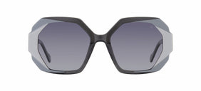 Gafas de sol con forma geométrica Julia Backer de Color gris-degradado