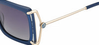 Gafas de sol cuadradas Julia Backer de Color azul